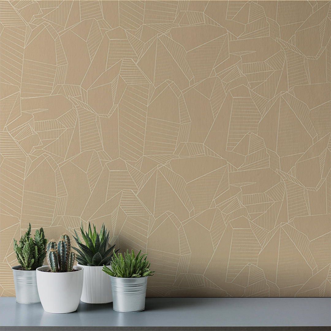 Facets - Earthen <br> Wallpaper