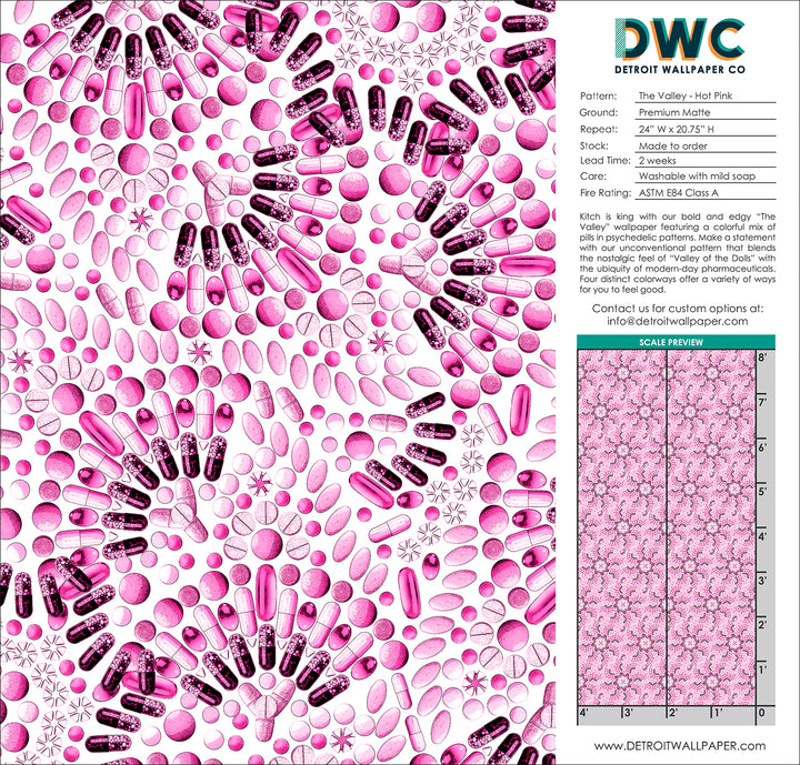 The Valley - Hot Pink <br> Wallpaper