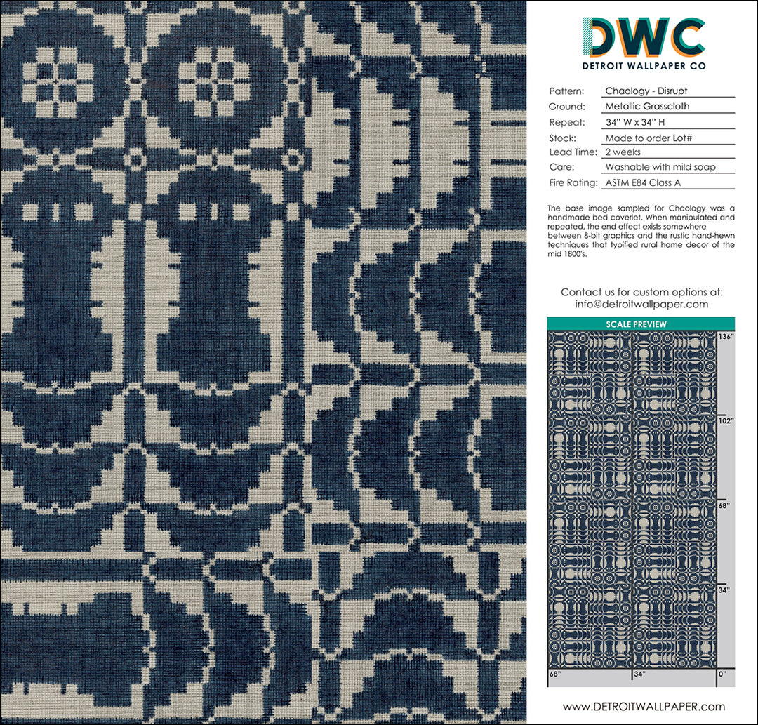 Chaology - Disrupt Grasscloth Wallpaper