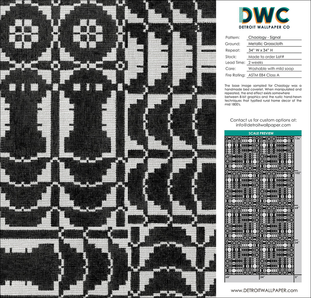 Chaology - Signal Grasscloth Wallpaper