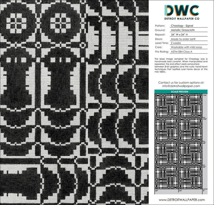 Chaology - Signal Grasscloth Wallpaper