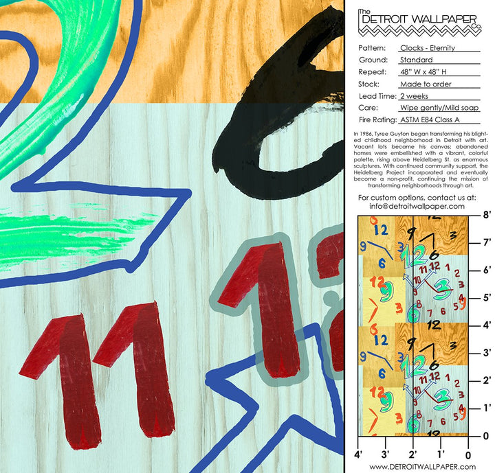 Clocks - Eternity <br> Heidelberg Project - The Detroit Wallpaper Co.