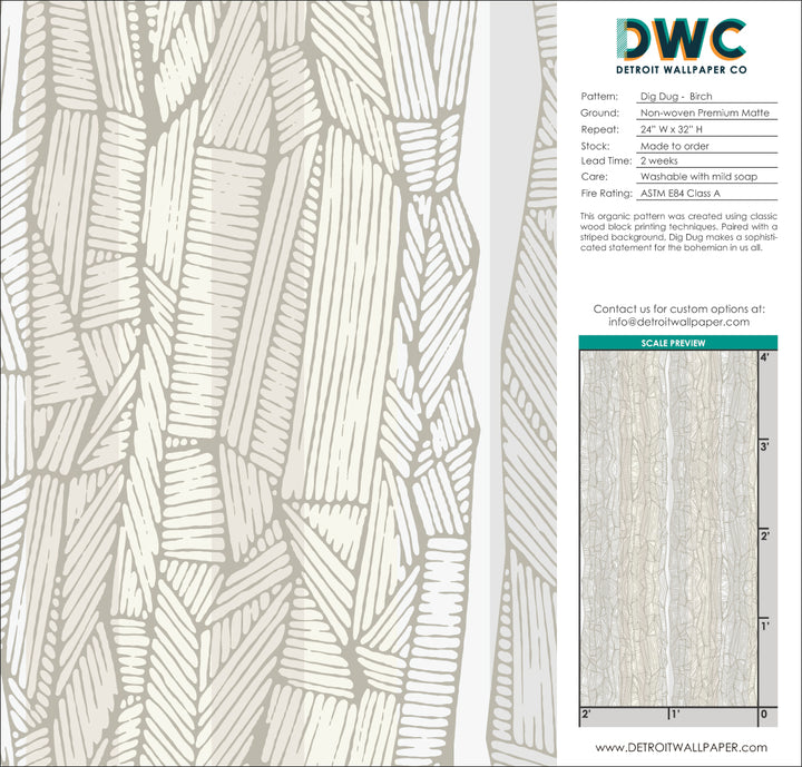 Dig Dug - Birch <br> Wallpaper