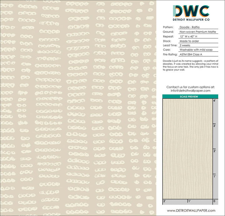 Doodle - Raffia <br> Wallpaper