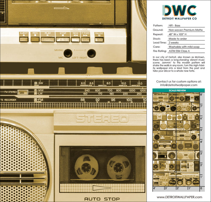 HiFi - Bass - The Detroit Wallpaper Co.