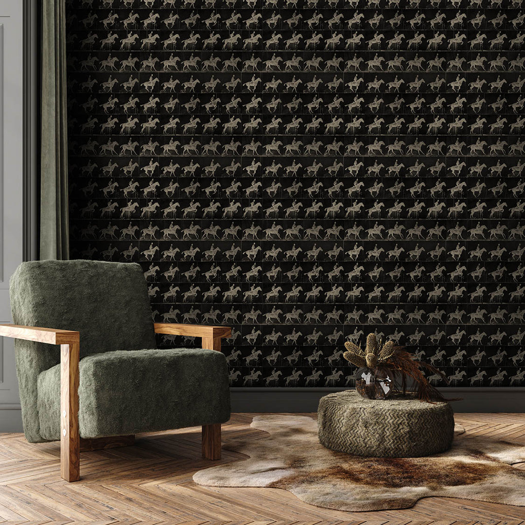 Horse Power - Gallop Grasscloth Wallpaper