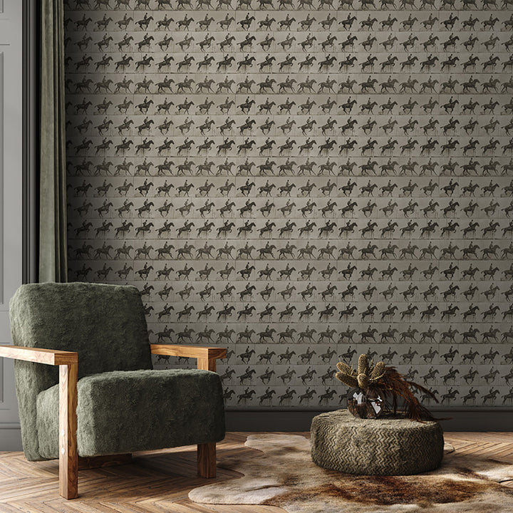 Horse Power - Trot Grasscloth Wallpaper