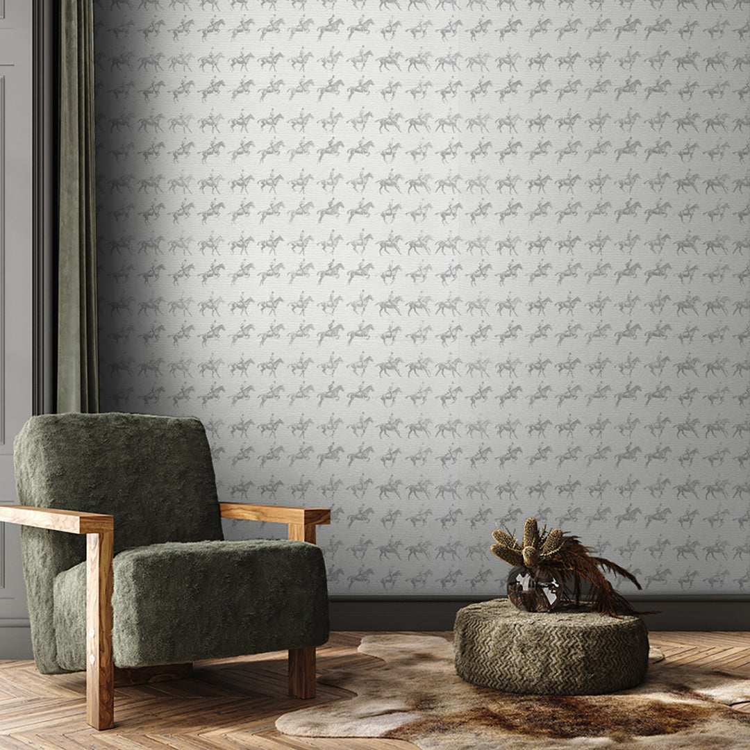 Horse Power - Working Grasscloth Wallpaper