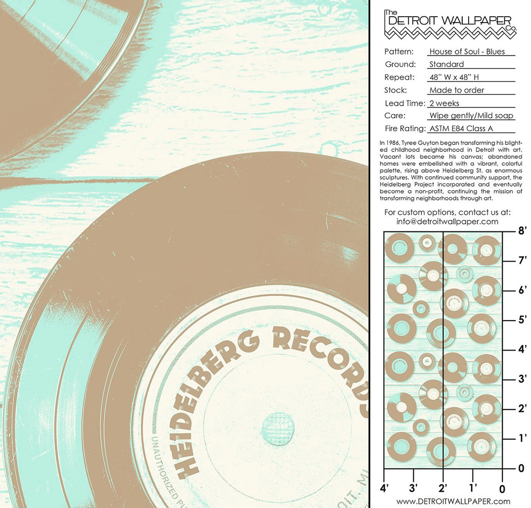 House of Soul - Blues <br> Heidelberg Project - Trendy Custom Wallpaper | Contemporary Wallpaper Designs | The Detroit Wallpaper Co.