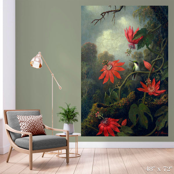 Hummingbird and Passion Flowers Colossal Art Print