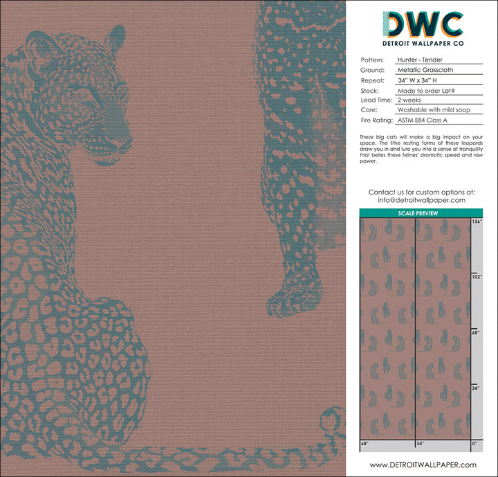 Hunter - Tender Grasscloth Wallpaper