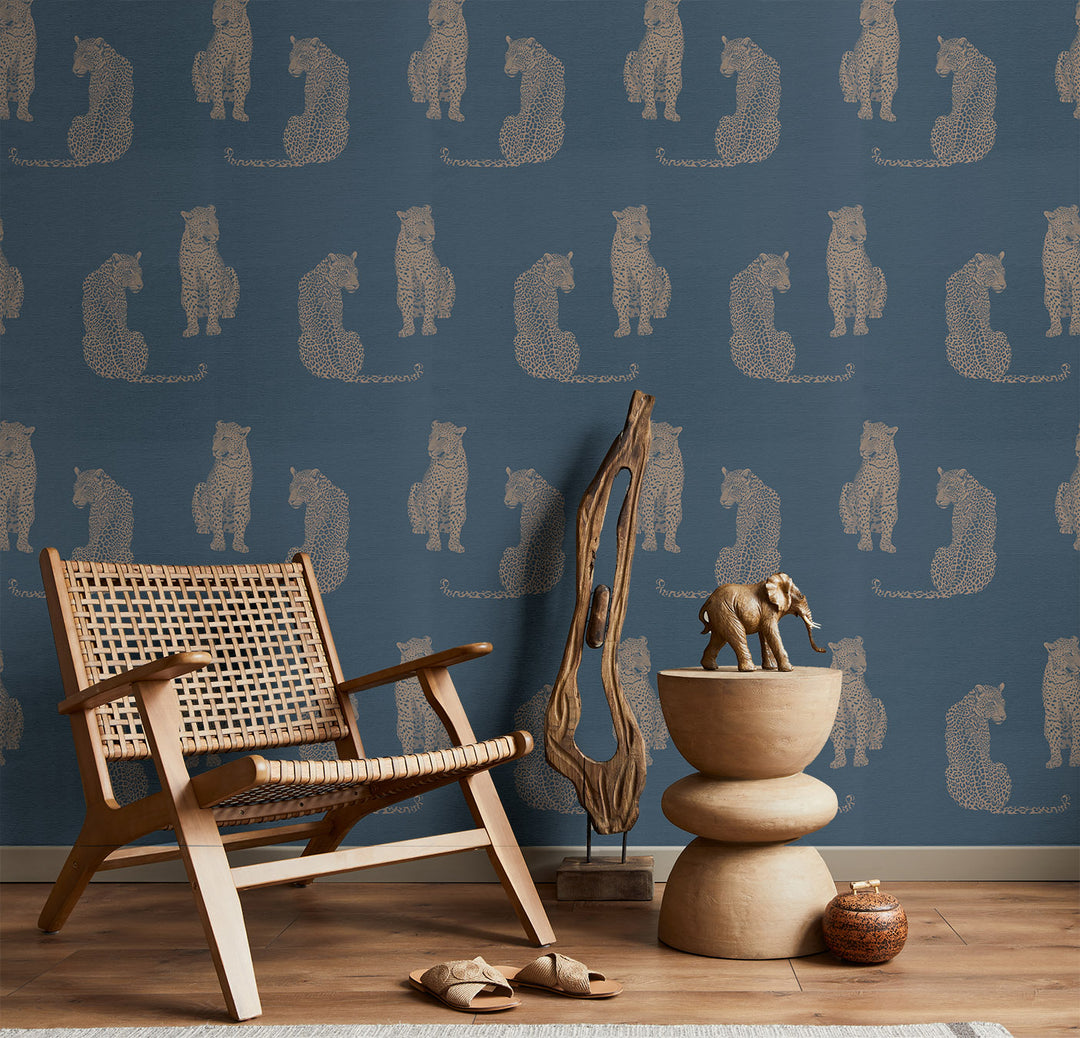 Hunter - Glowing Grasscloth Wallpaper
