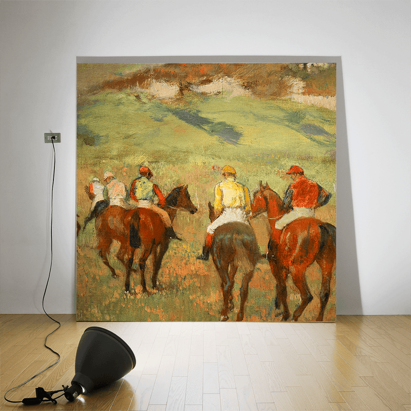 Jockeys on Horseback before Distant Hills, 1884 <br> Detroit Institute of Arts - The Detroit Wallpaper Co.