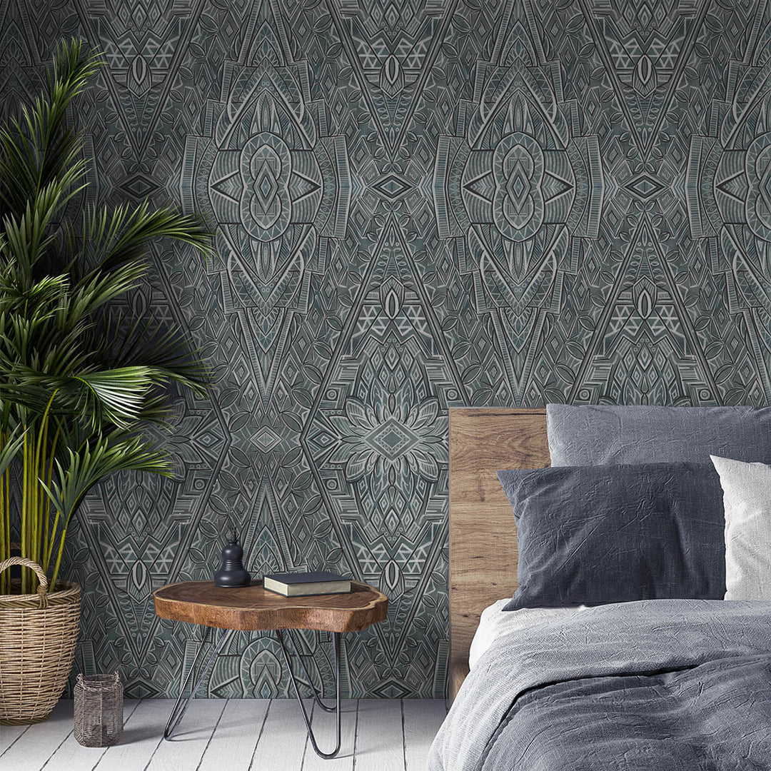 Maasai - Tapestry Grasscloth Wallpaper