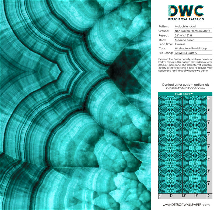 Malachite - Azul <br> Wallpaper