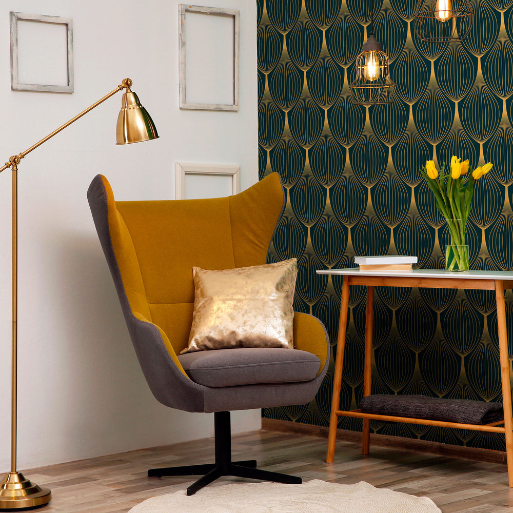 Onion Skin - Guilded - The Detroit Wallpaper Co.