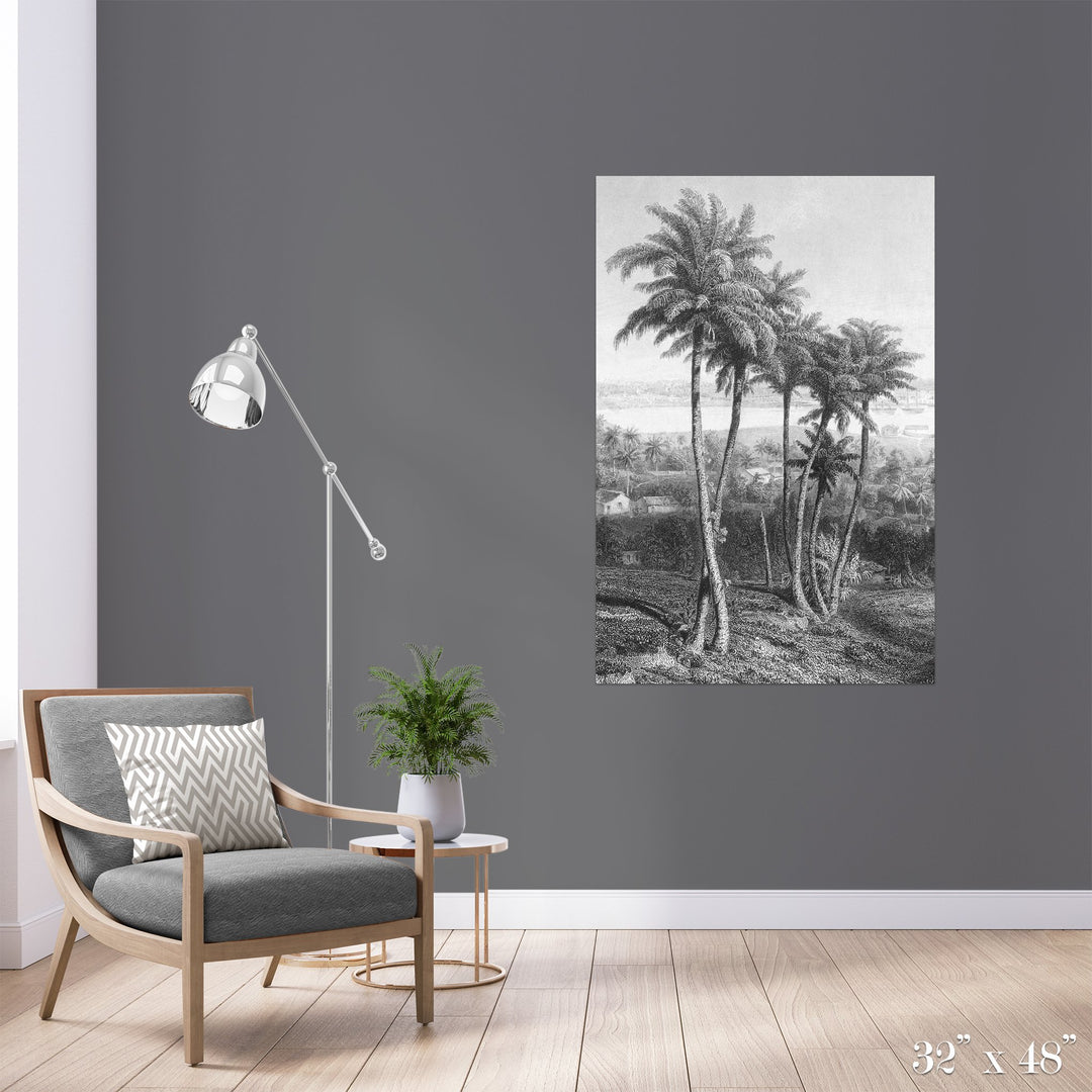 Palms Colossal Art Print - Trendy Custom Wallpaper | Contemporary Wallpaper Designs | The Detroit Wallpaper Co.