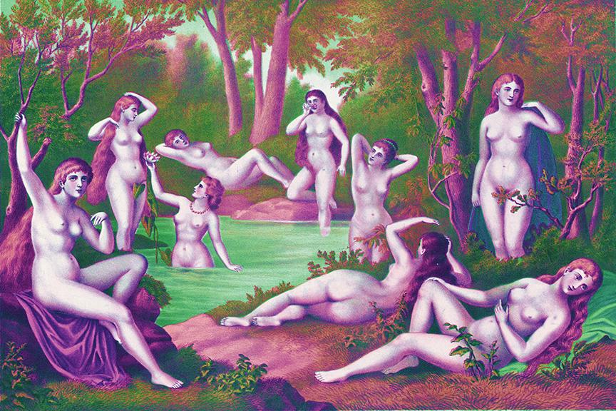 9 Muses Mural <br> Great Wall - Trendy Custom Wallpaper | Contemporary Wallpaper Designs | The Detroit Wallpaper Co.