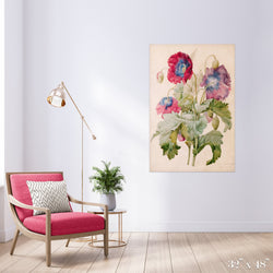 Poppies Colossal Art Print - Trendy Custom Wallpaper | Contemporary Wallpaper Designs | The Detroit Wallpaper Co.