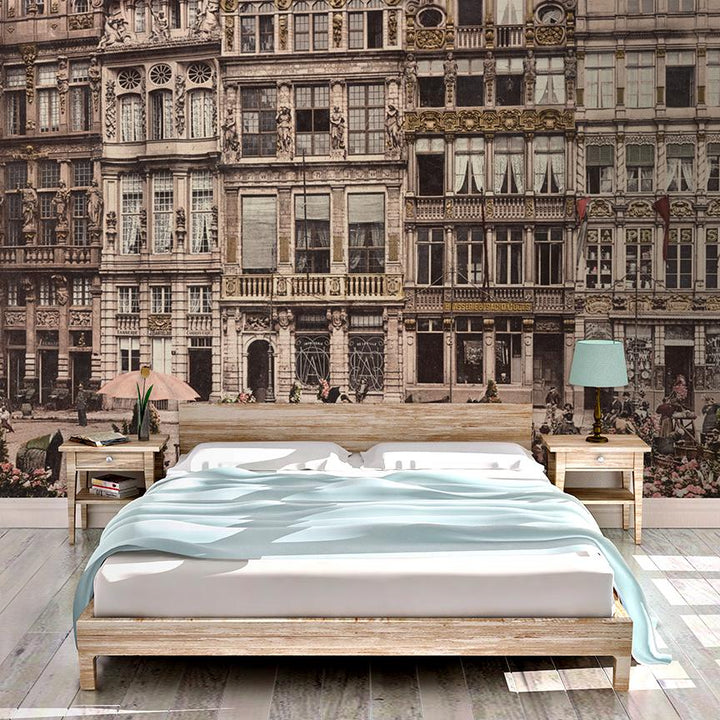 Scène de Rue Mural <br> Great Wall - Trendy Custom Wallpaper | Contemporary Wallpaper Designs | The Detroit Wallpaper Co.