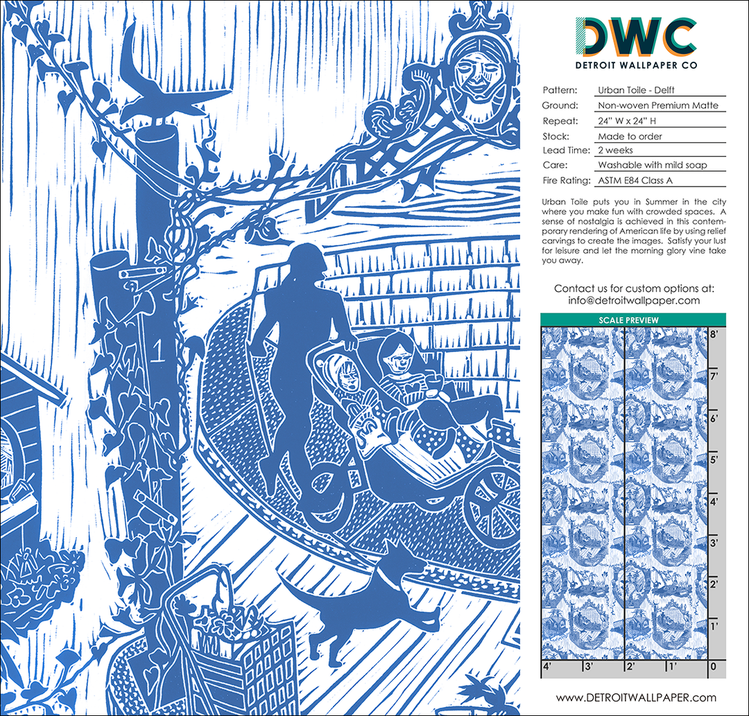 Urban Toile - Delft <br> Wallpaper