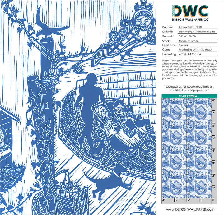 Urban Toile - Delft <br> Wallpaper