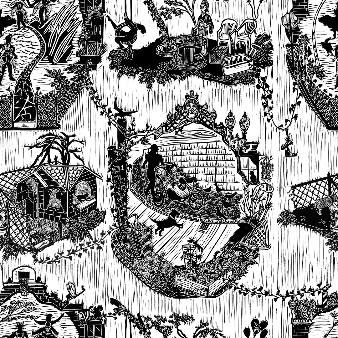 Urban Toile - Noir <br> Wallpaper
