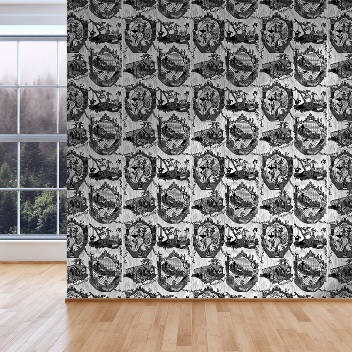 Urban Toile - Noir <br> Wallpaper