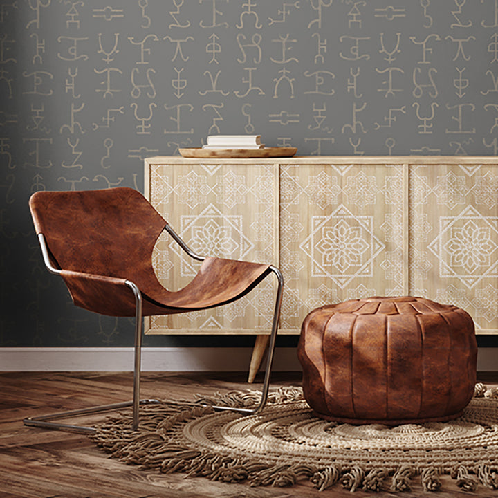 Western Hieroglyphs - Ranch <br> Grasscloth