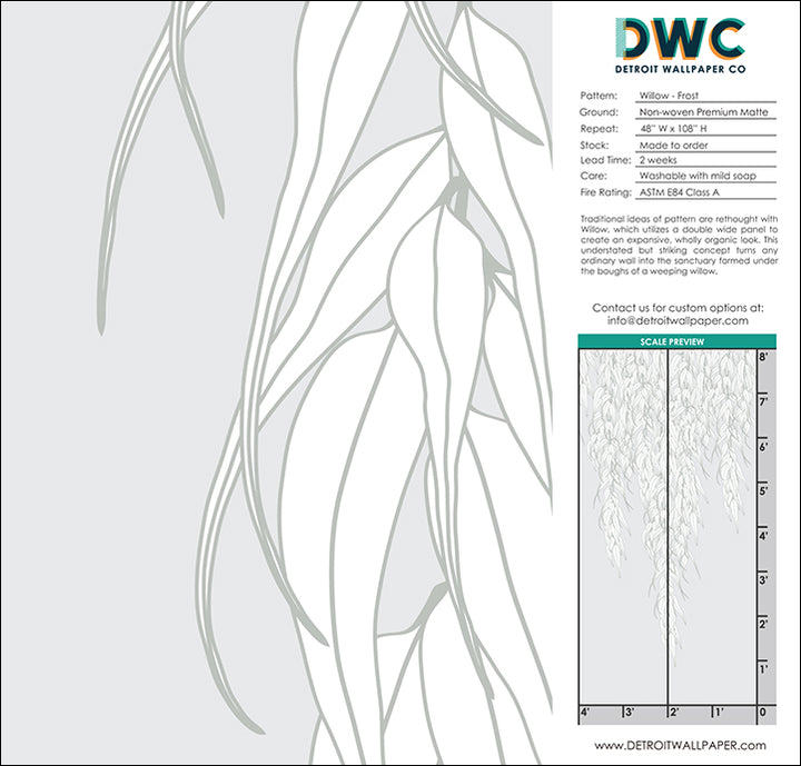 Willow - Frost - The Detroit Wallpaper Co.