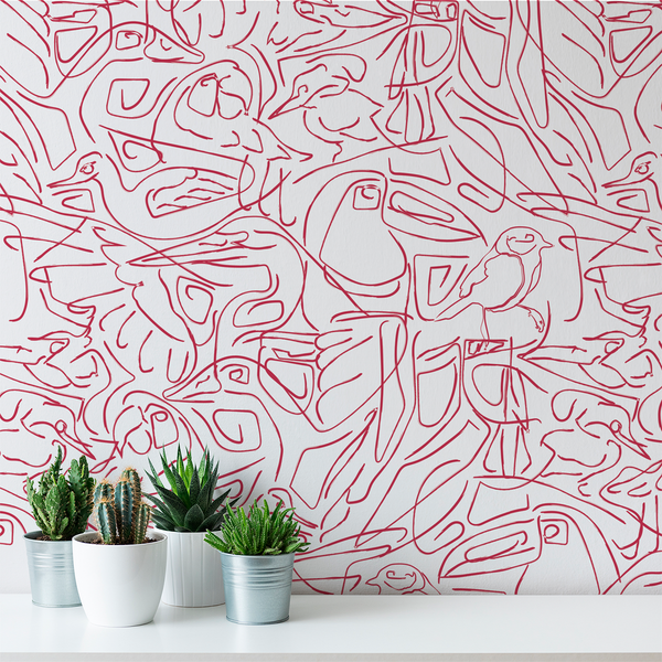 Aviary - Sanctuary - Trendy Custom Wallpaper | Contemporary Wallpaper Designs | The Detroit Wallpaper Co.