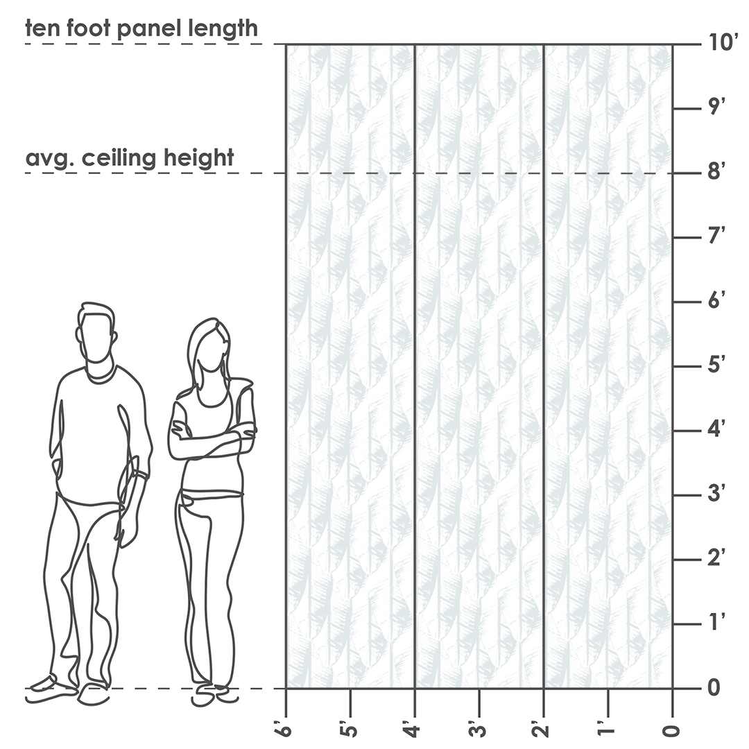 Banana Palm - Ghost - Trendy Custom Wallpaper | Contemporary Wallpaper Designs | The Detroit Wallpaper Co.