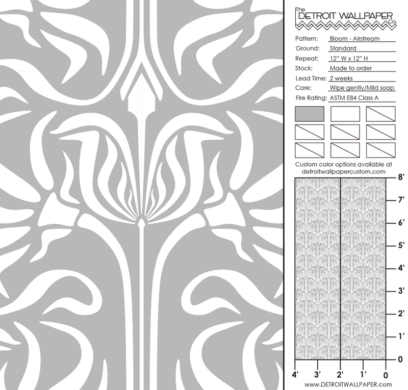 Bloom - Airstream - Trendy Custom Wallpaper | Contemporary Wallpaper Designs | The Detroit Wallpaper Co.