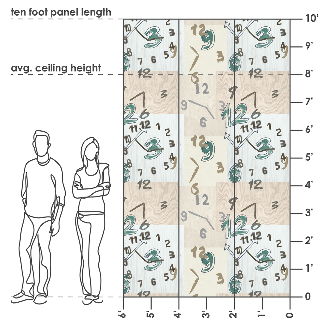Clocks - Past <br> Heidelberg Project - Trendy Custom Wallpaper | Contemporary Wallpaper Designs | The Detroit Wallpaper Co.