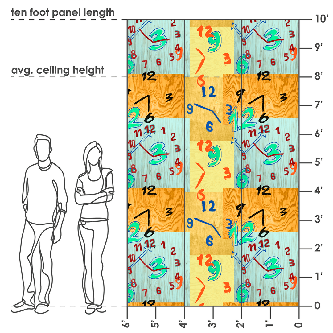 Clocks - Eternity <br> Heidelberg Project - The Detroit Wallpaper Co.