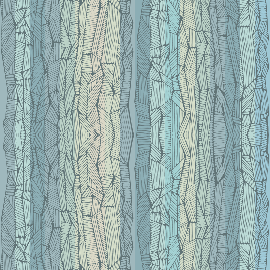 Dig Dug - Agua - Trendy Custom Wallpaper | Contemporary Wallpaper Designs | The Detroit Wallpaper Co.