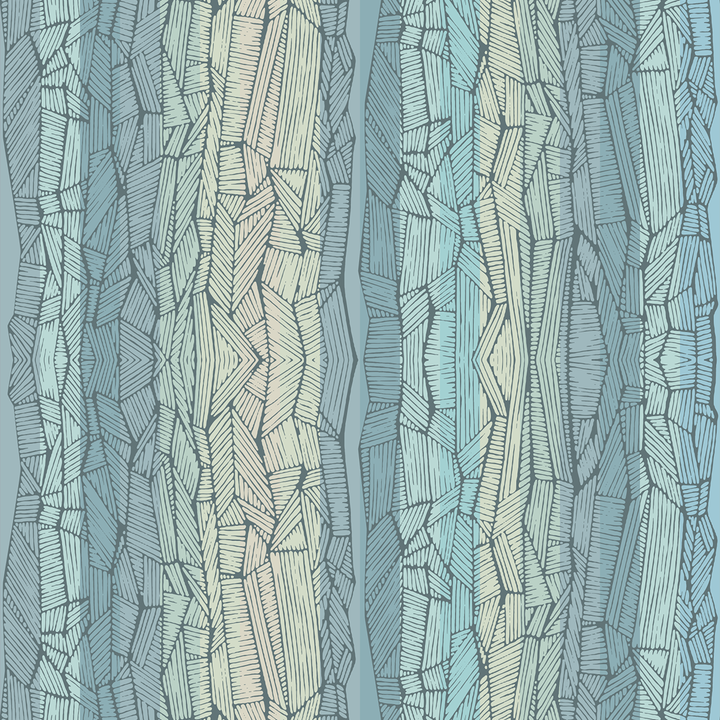 Dig Dug - Agua - Trendy Custom Wallpaper | Contemporary Wallpaper Designs | The Detroit Wallpaper Co.