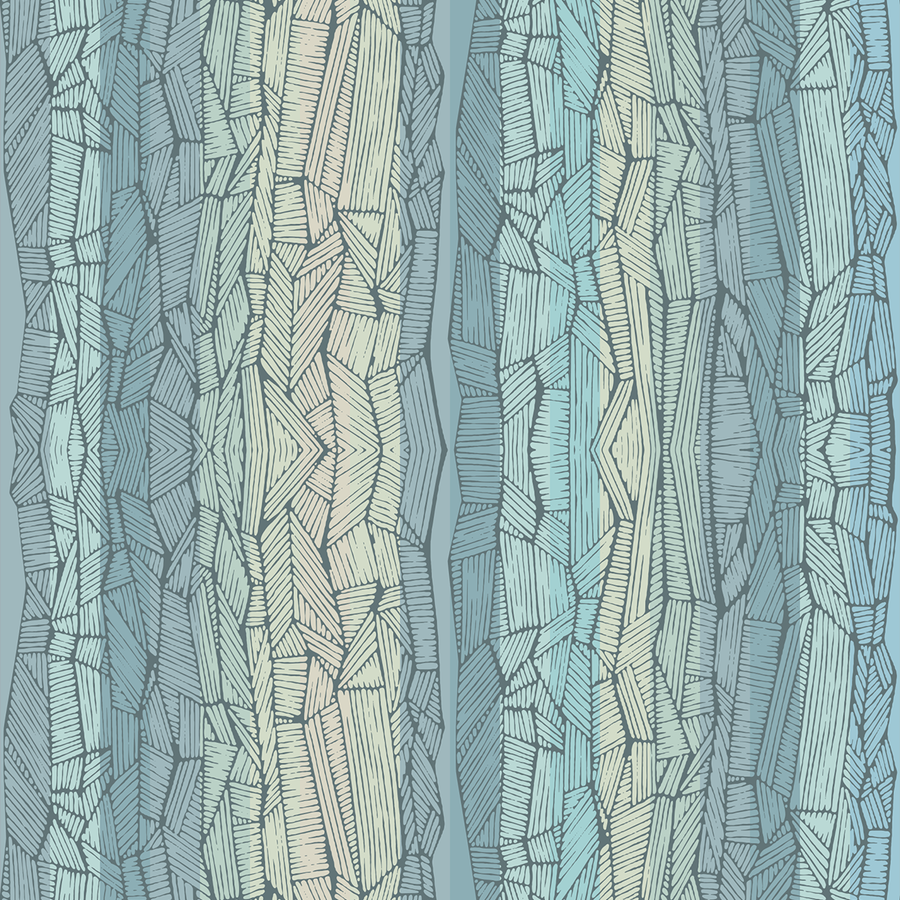 Dig Dug - Agua - Trendy Custom Wallpaper | Contemporary Wallpaper Designs | The Detroit Wallpaper Co.