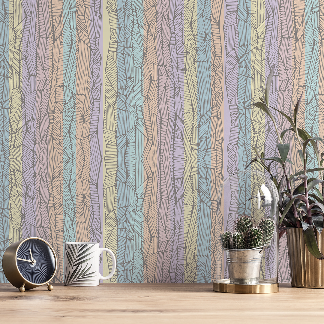 Dig Dug - Eucalyptus - Trendy Custom Wallpaper | Contemporary Wallpaper Designs | The Detroit Wallpaper Co.