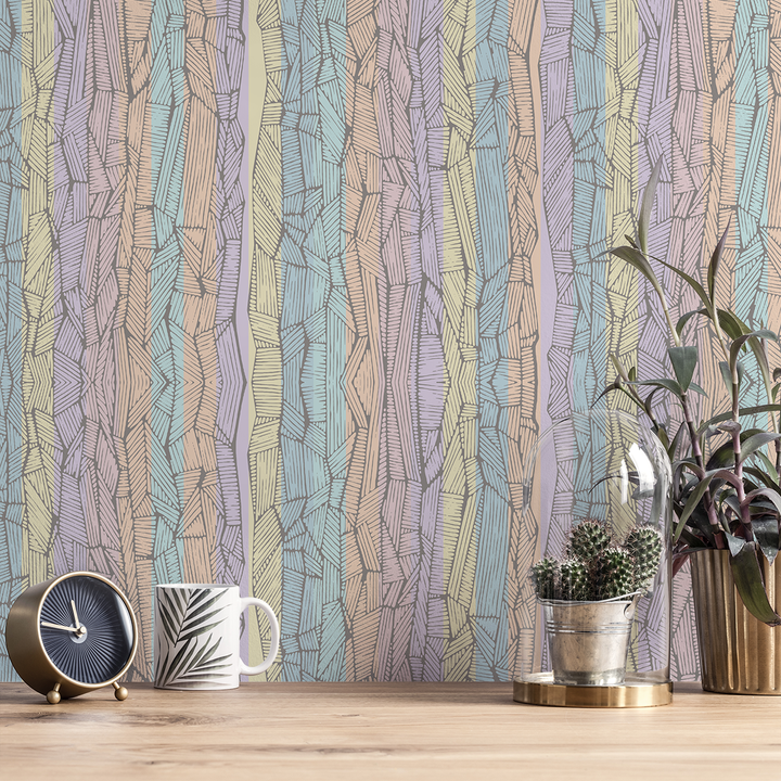 Dig Dug - Eucalyptus - Trendy Custom Wallpaper | Contemporary Wallpaper Designs | The Detroit Wallpaper Co.