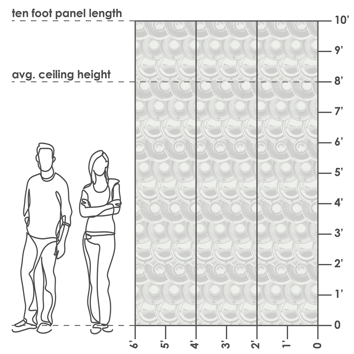 Downtown Hub - Alloy - Trendy Custom Wallpaper | Contemporary Wallpaper Designs | The Detroit Wallpaper Co.