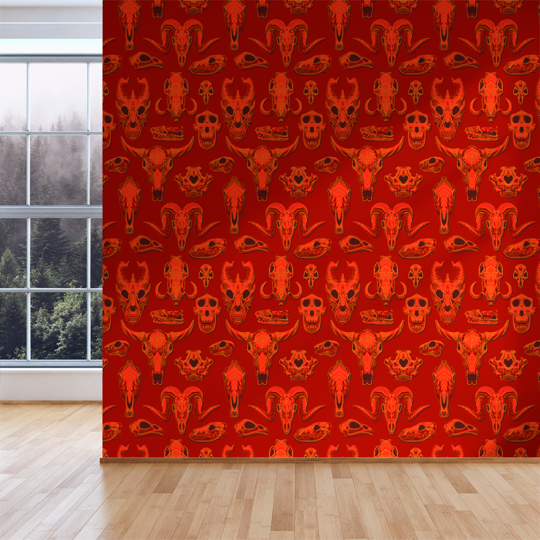 Draco - Rouge - Trendy Custom Wallpaper | Contemporary Wallpaper Designs | The Detroit Wallpaper Co.