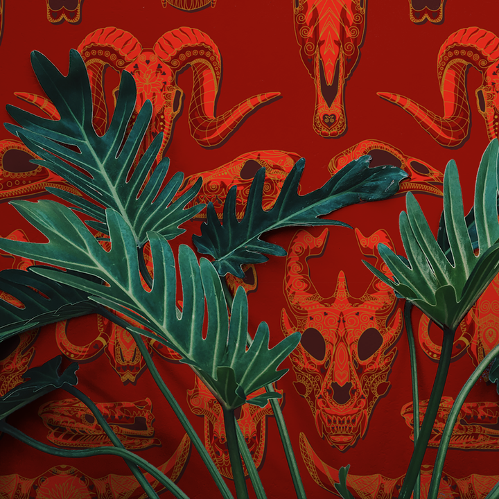 Draco - Rouge - Trendy Custom Wallpaper | Contemporary Wallpaper Designs | The Detroit Wallpaper Co.