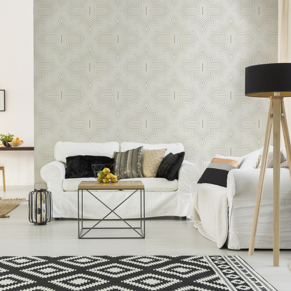 Goldrush - Gold - Trendy Custom Wallpaper | Contemporary Wallpaper Designs | The Detroit Wallpaper Co.
