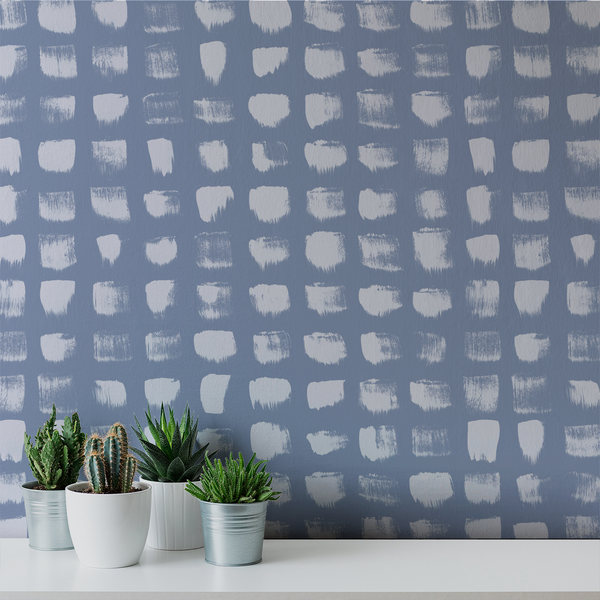 Inkwell - Blue <br> Elizabeth Salonen - Trendy Custom Wallpaper | Contemporary Wallpaper Designs | The Detroit Wallpaper Co.