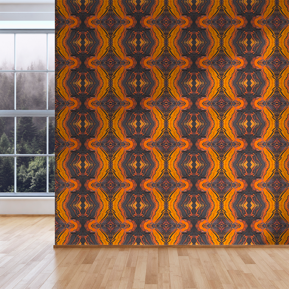 Jasper - Inferno - Trendy Custom Wallpaper | Contemporary Wallpaper Designs | The Detroit Wallpaper Co.