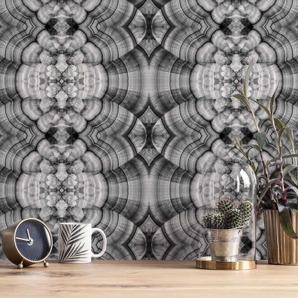 Malachite - Negro - Trendy Custom Wallpaper | Contemporary Wallpaper Designs | The Detroit Wallpaper Co.