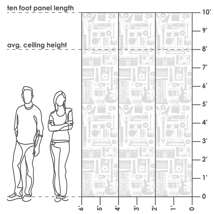 MusicWall - Hip-Hop - Trendy Custom Wallpaper | Contemporary Wallpaper Designs | The Detroit Wallpaper Co.