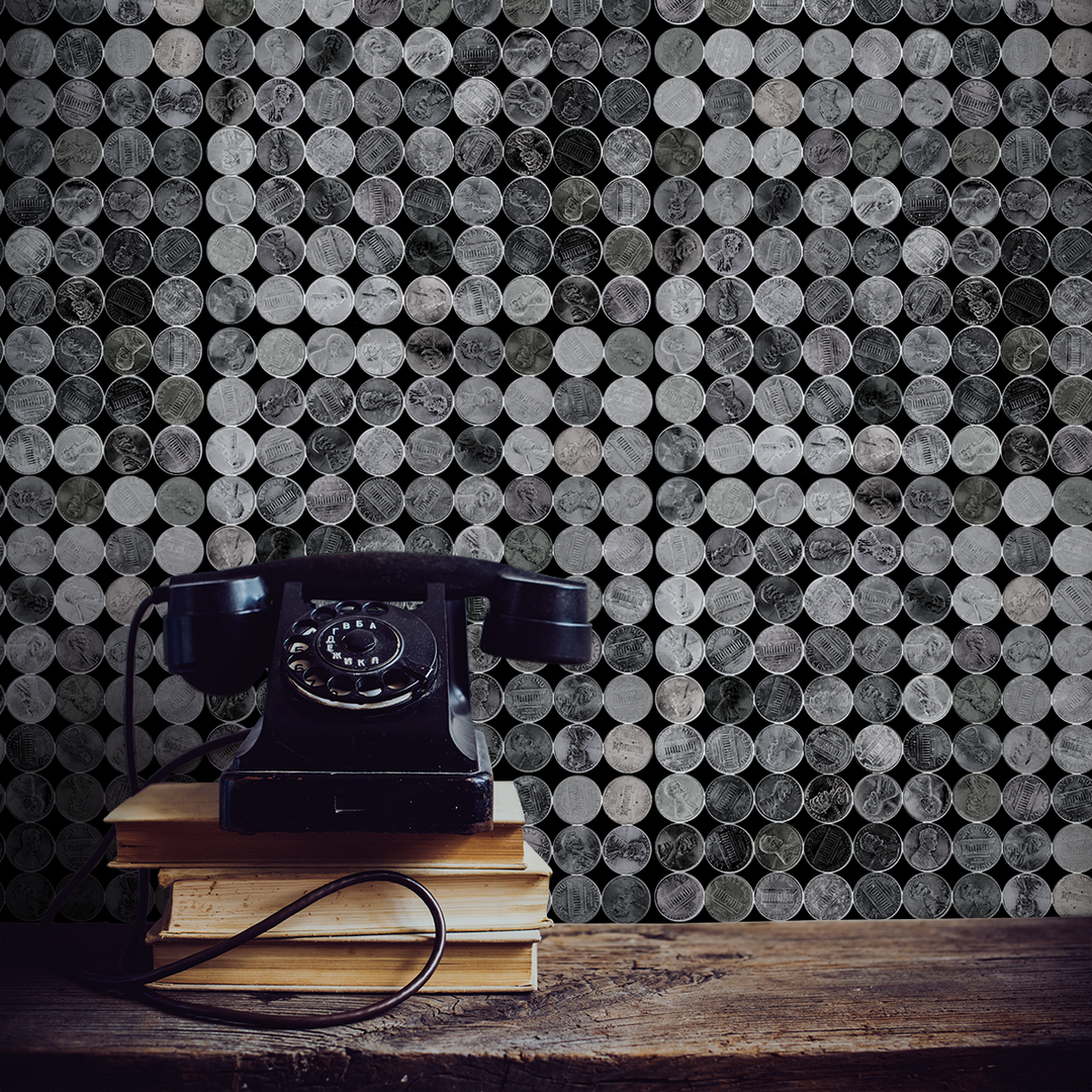 Penny - Zinc <br> Heidelberg Project - Trendy Custom Wallpaper | Contemporary Wallpaper Designs | The Detroit Wallpaper Co.