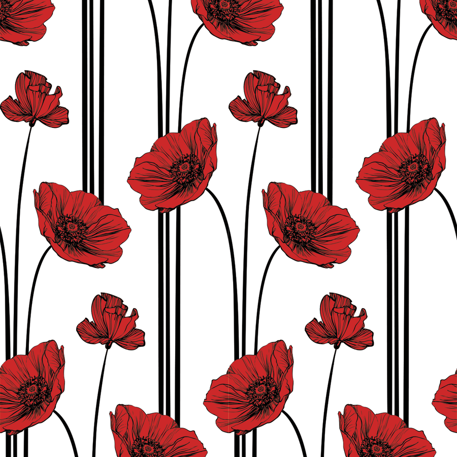 Poppy - Classic - Trendy Custom Wallpaper | Contemporary Wallpaper Designs | The Detroit Wallpaper Co.